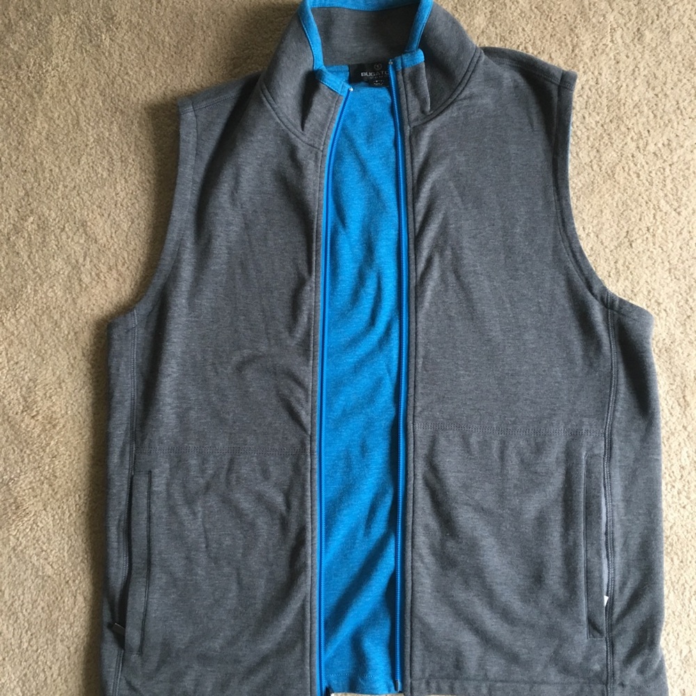 Bugatchi Uomo reversible fleece vest size S